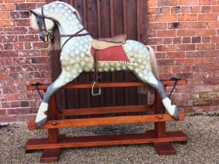 vintage wooden rocking horse