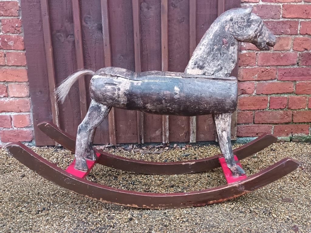 antique bow rocking horse