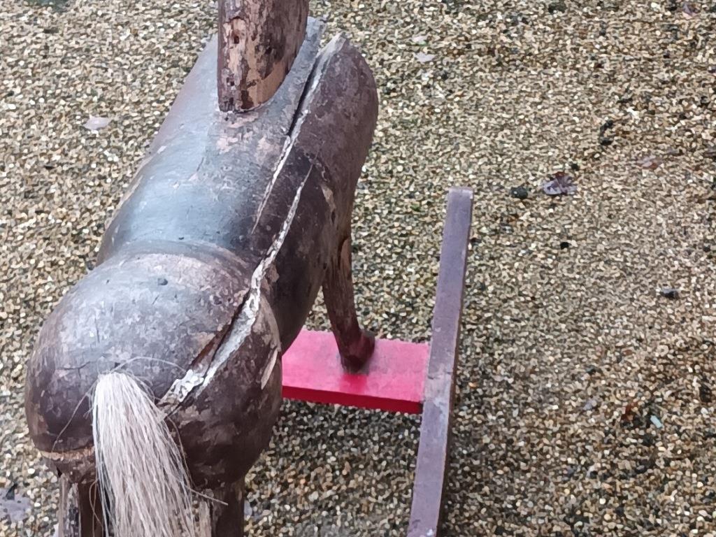 old bow rocking horse