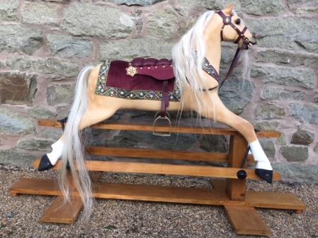 palamino rocking horse