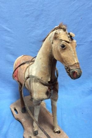 antique toy pull along horse